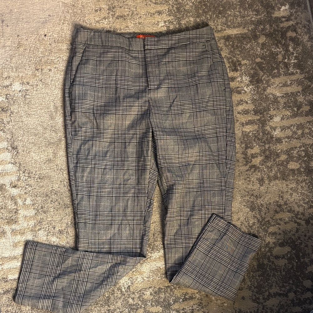 Joe Fresh Black and White Checkered Pants